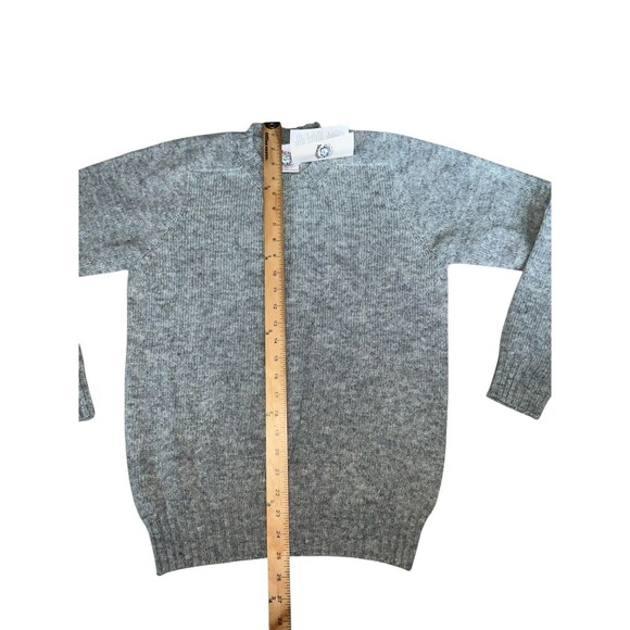 NWT Jamiesons Made in Scotland Gray Shaggy Shetland Sweater 38 Small - Picture 2 of 7